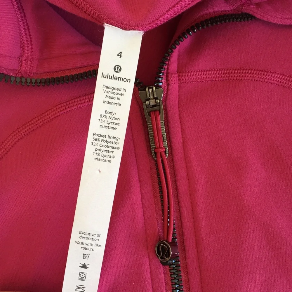 Lululemon In Stride Jacket Violet Red - Picture 7 of 7
